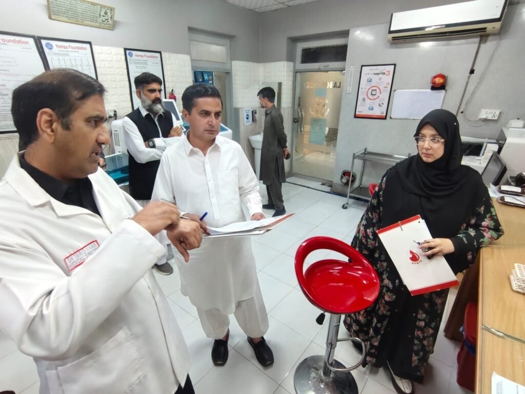KP BTA inspects Hamza Foundation thalassemia center in Peshawar KP BTA inspects Hamza Foundation thalassemia center in Peshawar