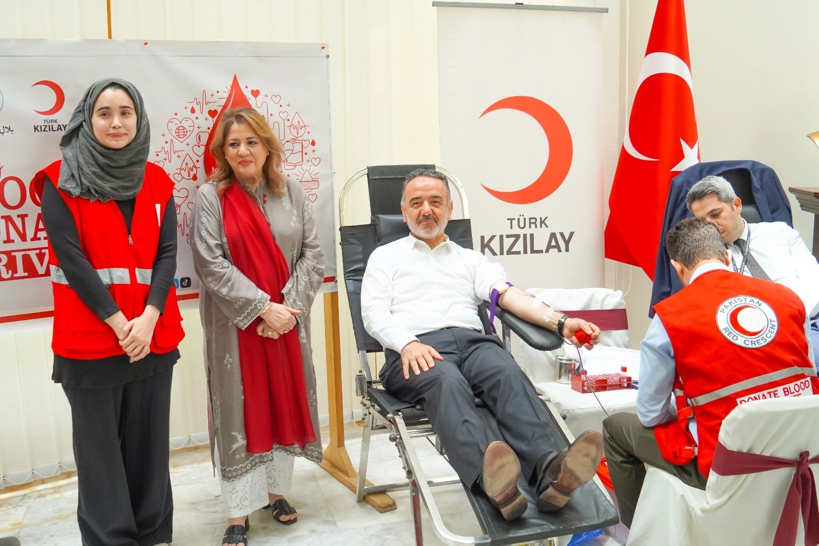 PRCS, Turkish Red Crescent hold blood donation drive at Türkiye embassy in Islamabad
