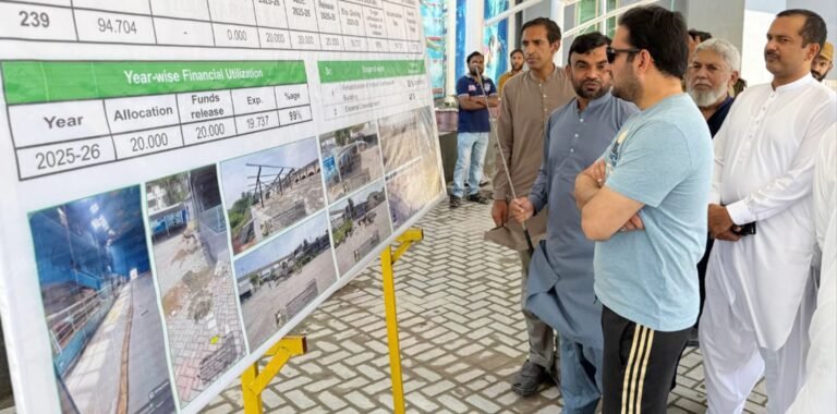 Faisal Ayub Khokhar reviews development at Liaquat Bagh Sports Complex in Rawalpindi Faisal Ayub Khokhar reviews development at Liaquat Bagh Sports Complex in Rawalpindi