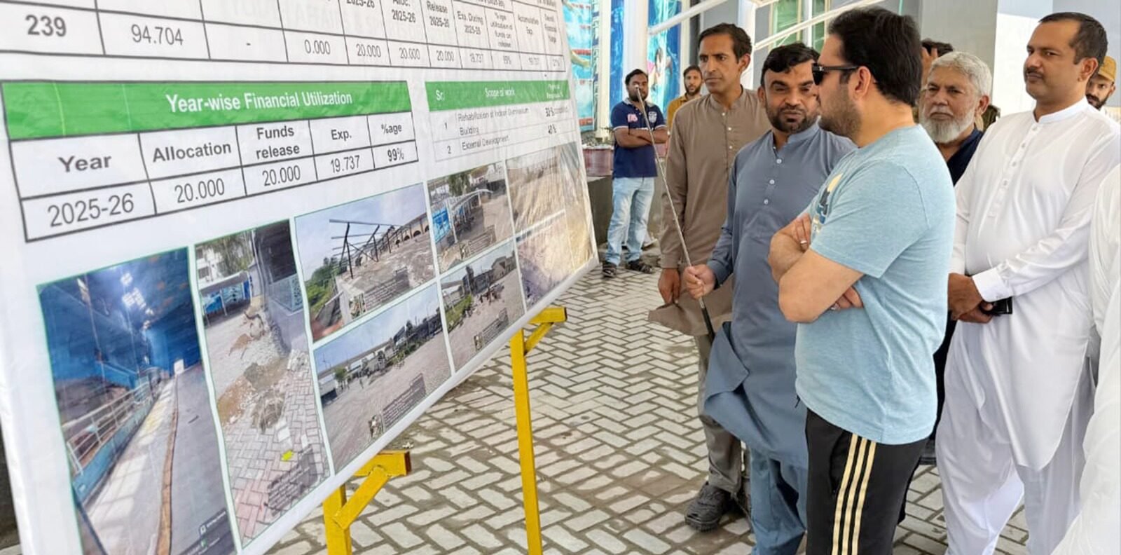 Faisal Ayub Khokhar reviews development at Liaquat Bagh Sports Complex in Rawalpindi