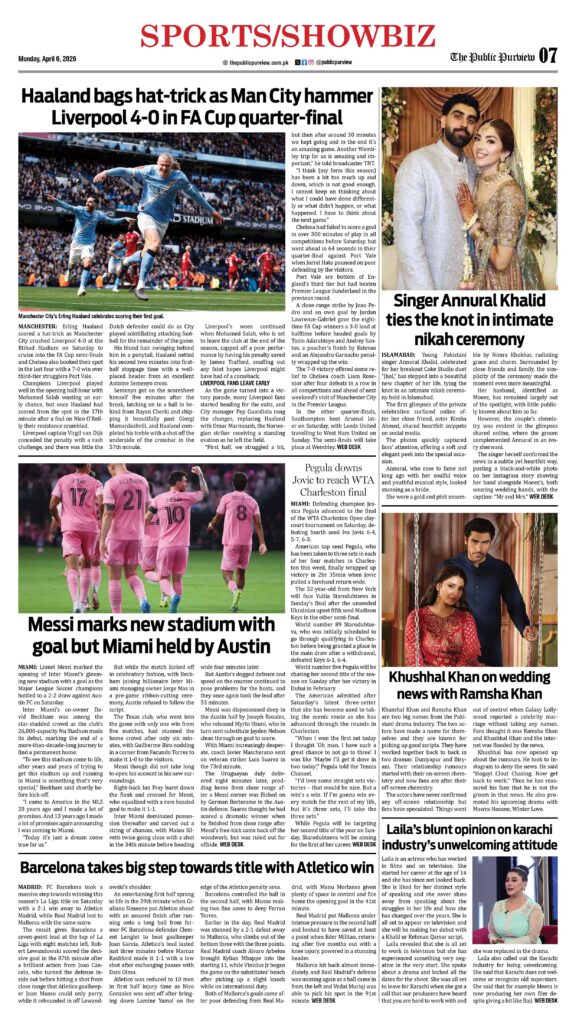 Sports/Showbiz 06-04-2026