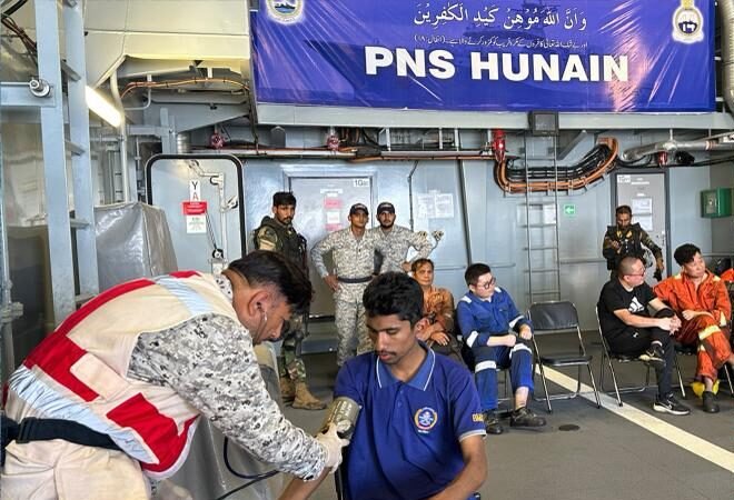 Pakistan Navy rescues 18 crew members in North Arabian Sea operation