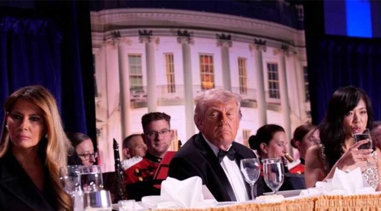 Donald Trump rushed from White House Correspondents’ Dinner after gunman opened fire