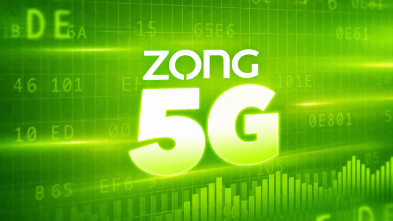 An iPhone displaying 5G connectivity on Zong’s network in Pakistan