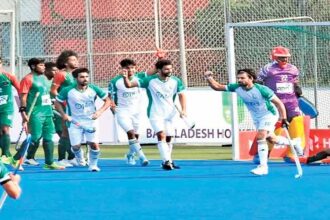 International volleyball teams prepare for the Central Asian Men’s Volleyball Championship in Lahore.