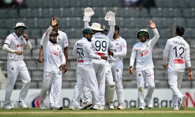 Taijul Islam puts Bangladesh close to historic Test series win over Pakistan Taijul Islam celebrates a wicket during the Sylhet Test against Pakistan.