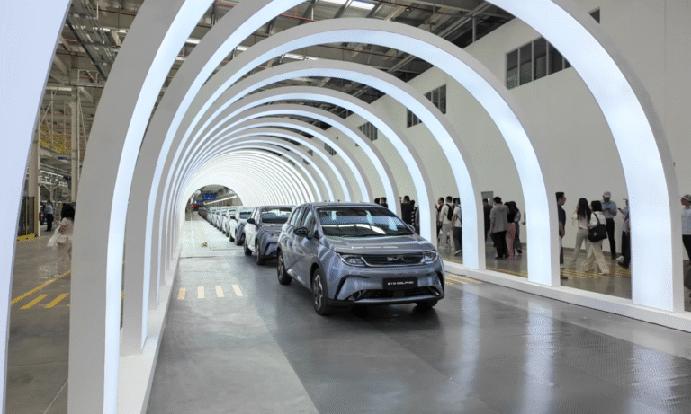BYD shares face pressure after the company reported a sharp first-quarter profit decline.