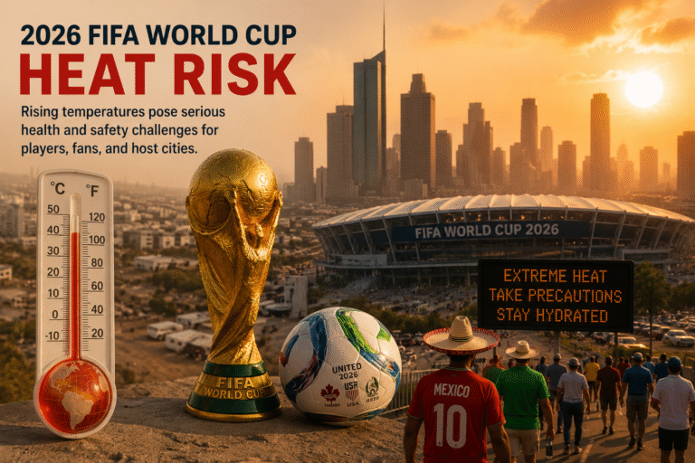 Football fans and players face rising heat risks during the 2026 FIFA World Cup, according to a new climate study.