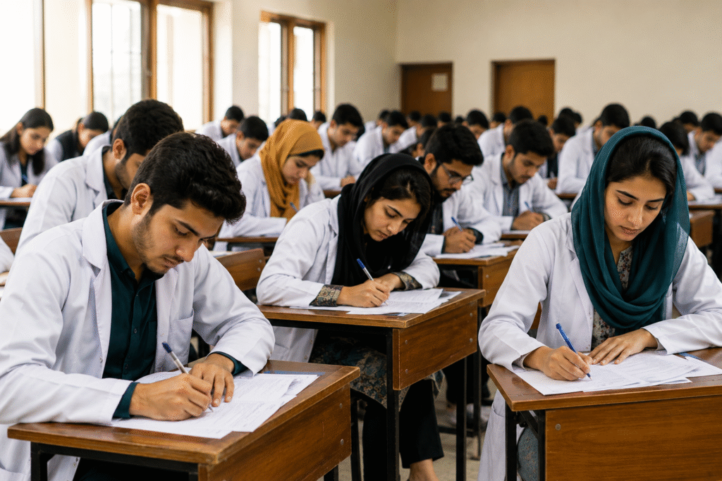 PMDC announces MDCAT 2026 schedule for August 16 Students appear for MDCAT after PMDC announced the 2026 test schedule.