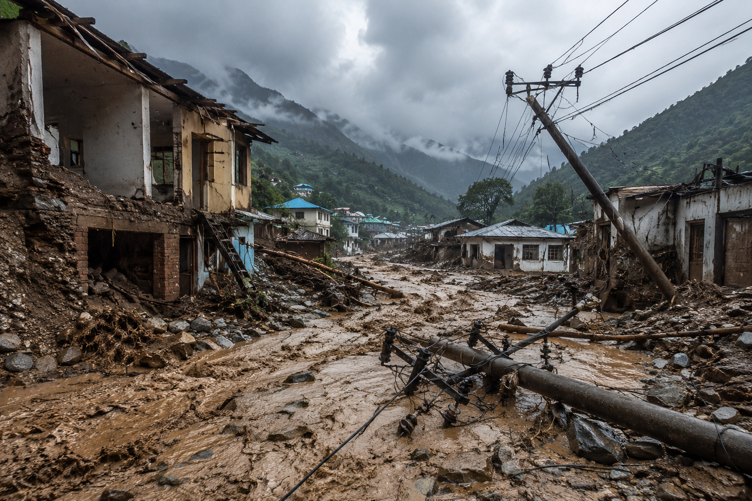 Storm and heavy rains damage homes, schools and power lines in Shangla