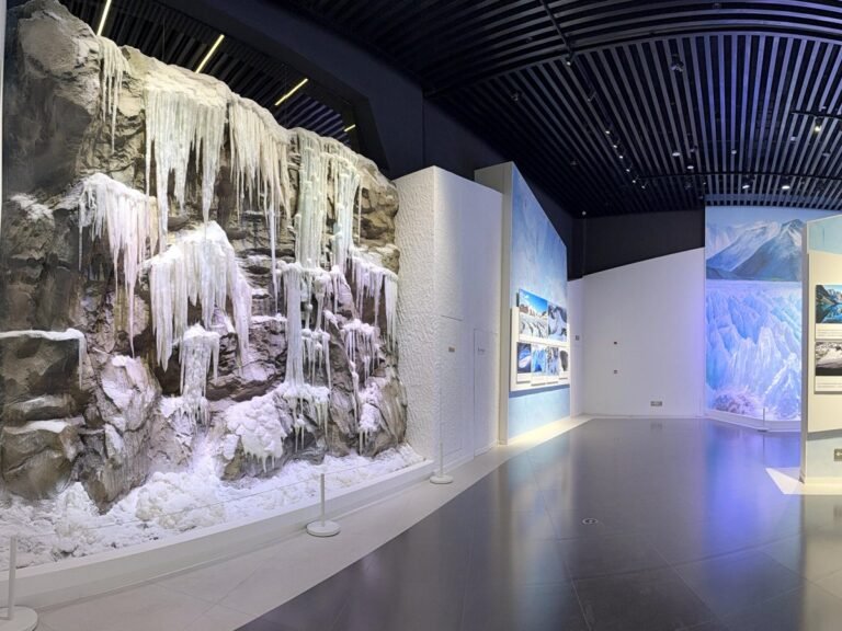 Visitors explore China’s first modern glacier science museum on the Qinghai-Tibet Plateau.