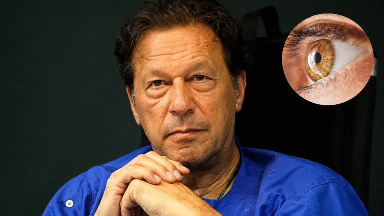 PTI Secretary General Salman Akram Raja speaks to media about Imran Khan’s health condition outside the Supreme Court.