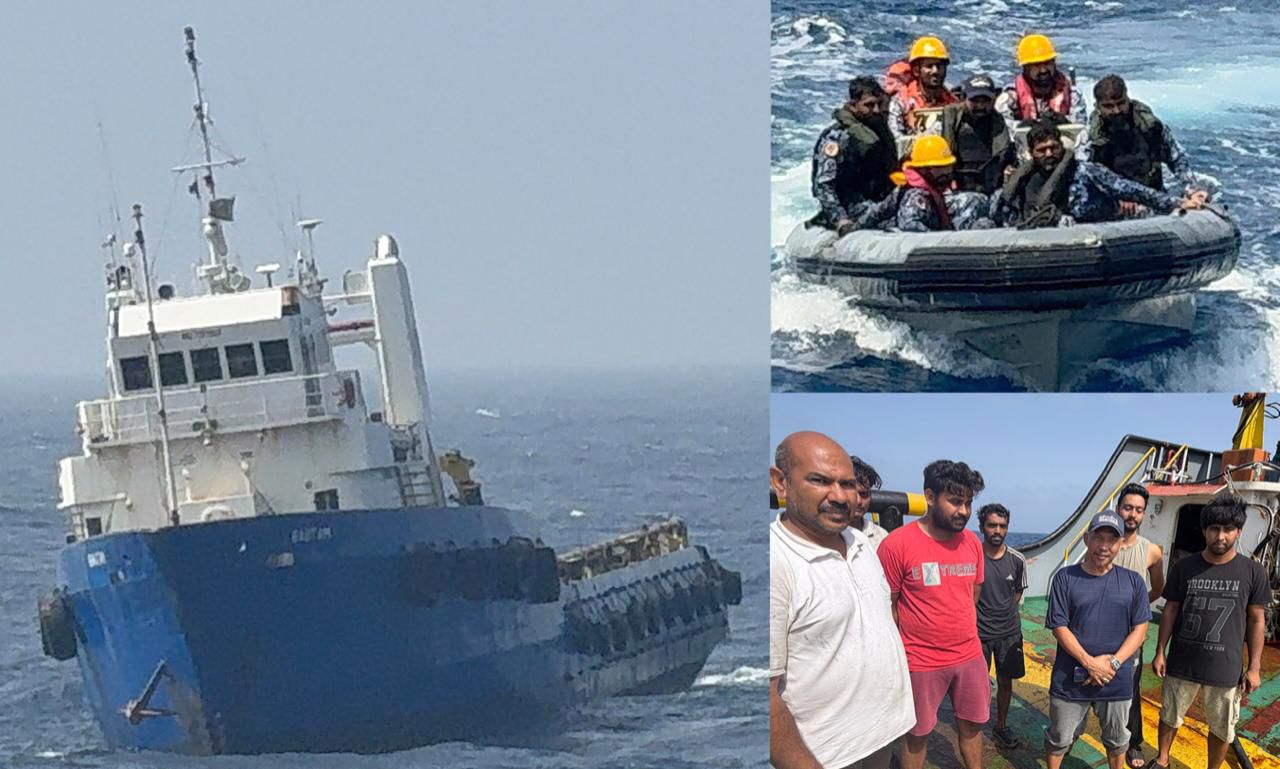 Pakistan Navy assists stranded vessel with Indian crew in Arabian Sea