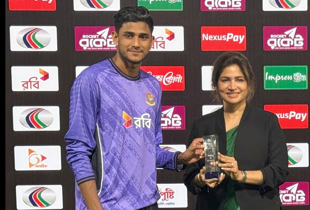 Nahid Rana wins ICC Player of the Month award after strong performances
