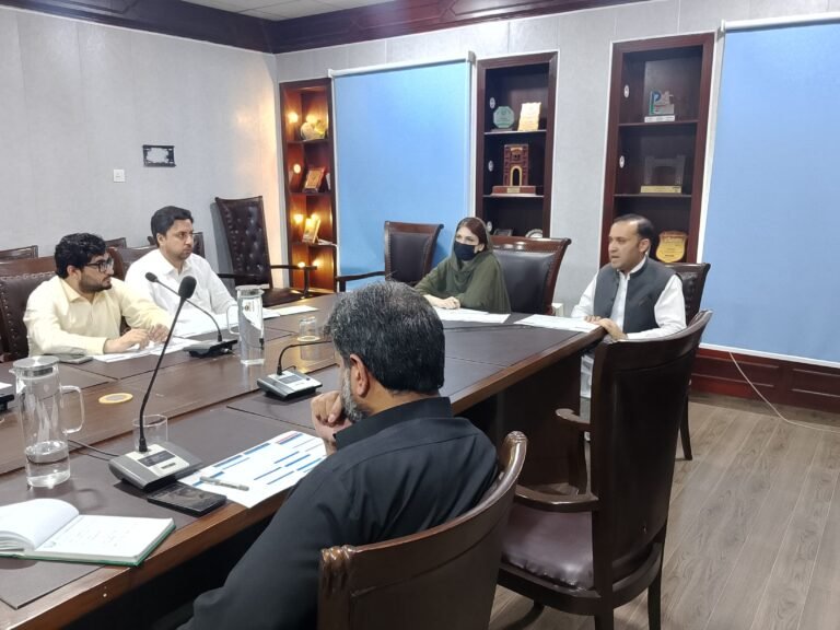 Revenue officials attending an RTS Act briefing session in Peshawar