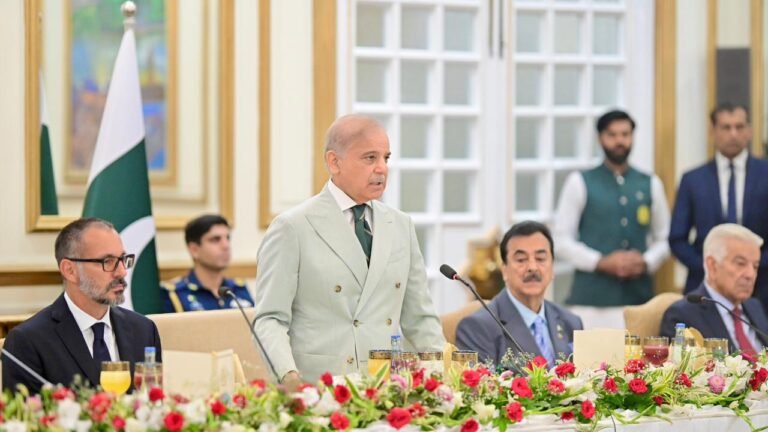 Prime Minister Shehbaz Sharif meeting Prince Rahim Aga Khan V in Islamabad