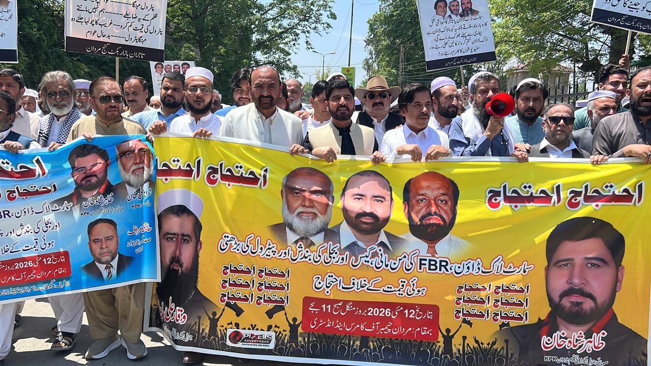 Traders rally in Mardan against taxes, lockdown restrictions ahead of Eid-ul-Adha