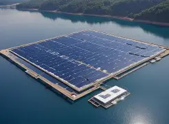 A view of the 500MW floating solar project planned at Keenjhar Lake in Sindh, Pakistan