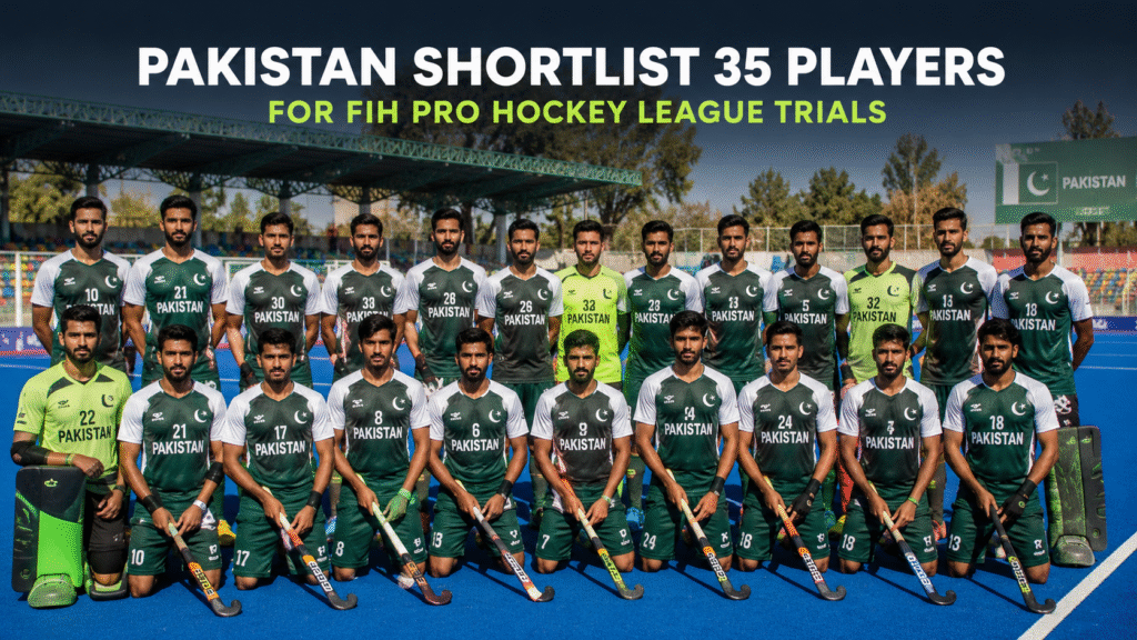 Pakistan hockey players train ahead of the FIH Pro Hockey League trials announced by the PHF.