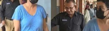 Alleged drug dealer Anmol Pinky being presented in Karachi court without handcuffs