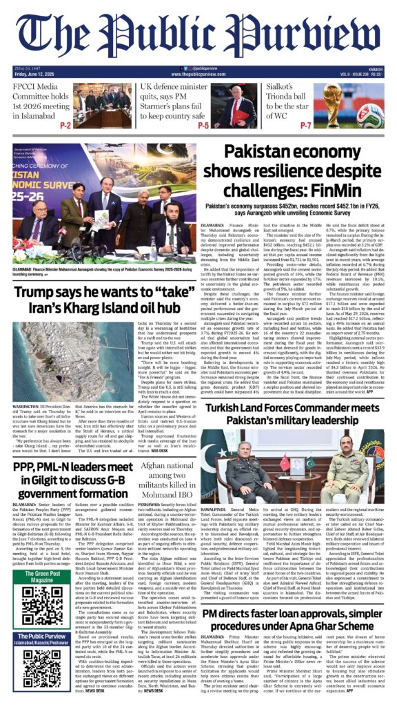 Front 12-06-2026 Karachi