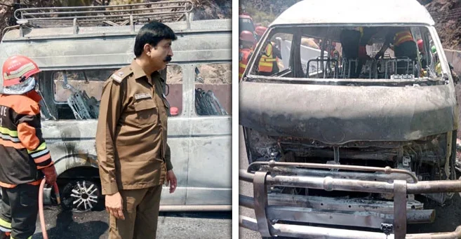 10 Killed, 13 Injured As Tourist Van Crashes On Murree Expressway
