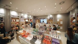 Customers visit a Pop Mart store in Europe as Chinese cultural IP products such as Labubu gain popularity among young consumers.
