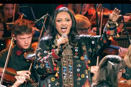 Saira Peter performs Pakistani Sufi-opera at the Royal Albert Hall before a live audience in London.