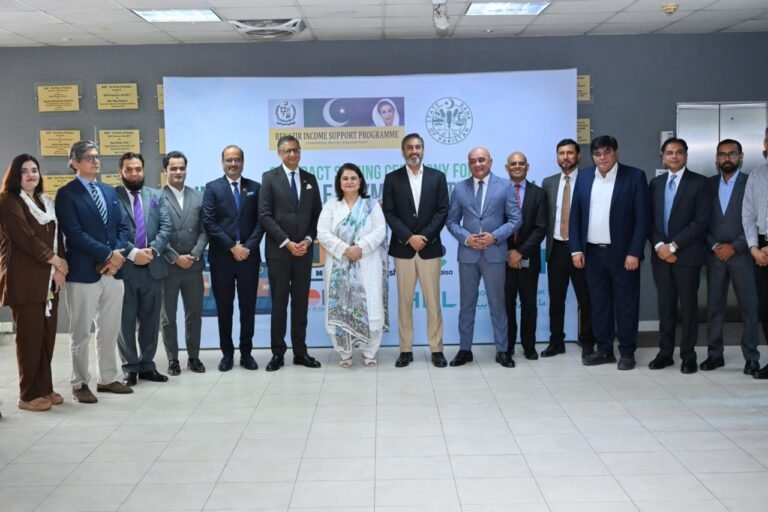 BISP digital wallet payment system enables women beneficiaries to withdraw stipends from partner bank retailers across Pakistan.