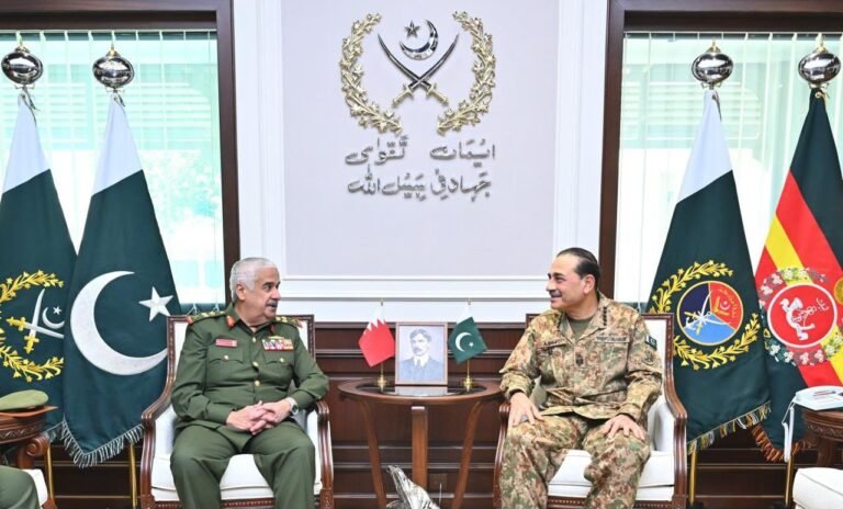 Bahrain National Guard Commander meets Pakistan’s military leadership during a visit to Rawalpindi.