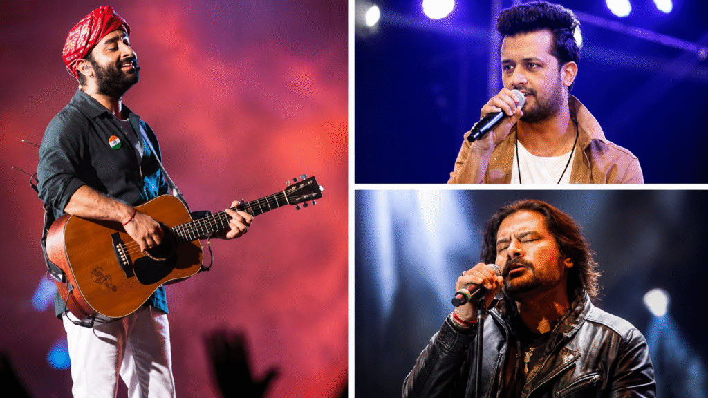 Arijit Singh praises Atif Aslam and Shafqat Amanat Ali during Abu Dhabi concert Arijit Singh performs on stage and praises Atif Aslam and Shafqat Amanat Ali during a concert in Abu Dhabi.