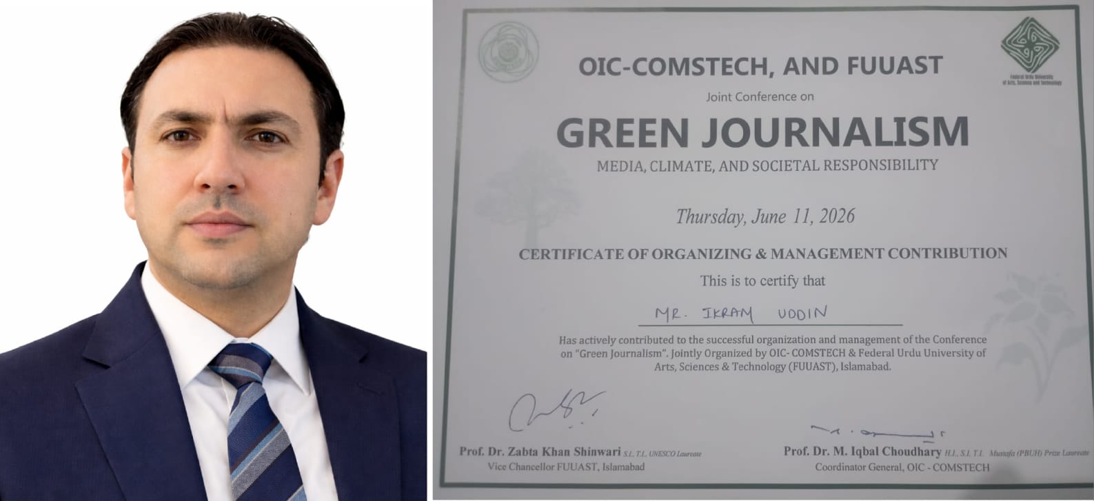 Ikramuddin Receives Certificate for Contribution to Green Journalism Conference