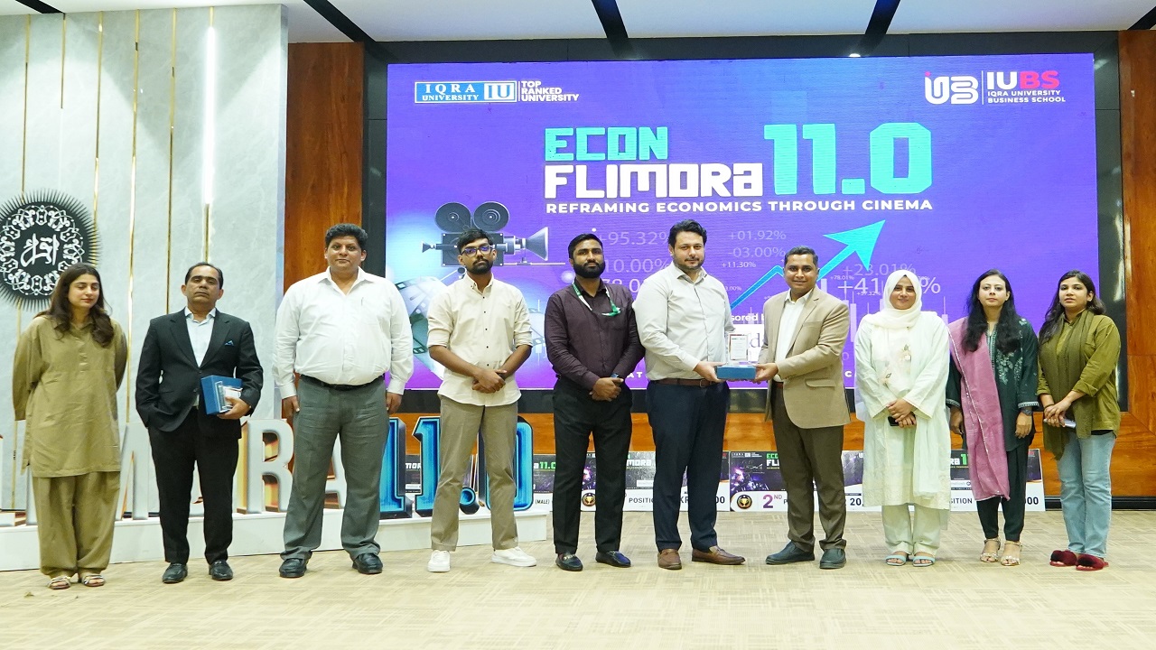 Iqra University hosts ECON FLIMORA 11.0 to showcase student-led economic storytelling through visual projects
