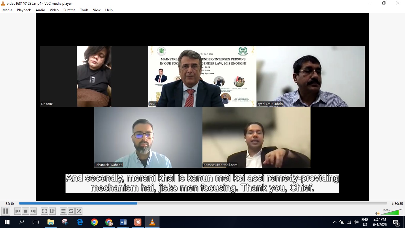NIPP Webinar Examines Rights and Inclusion of Transgender and Intersex Persons in Pakistan