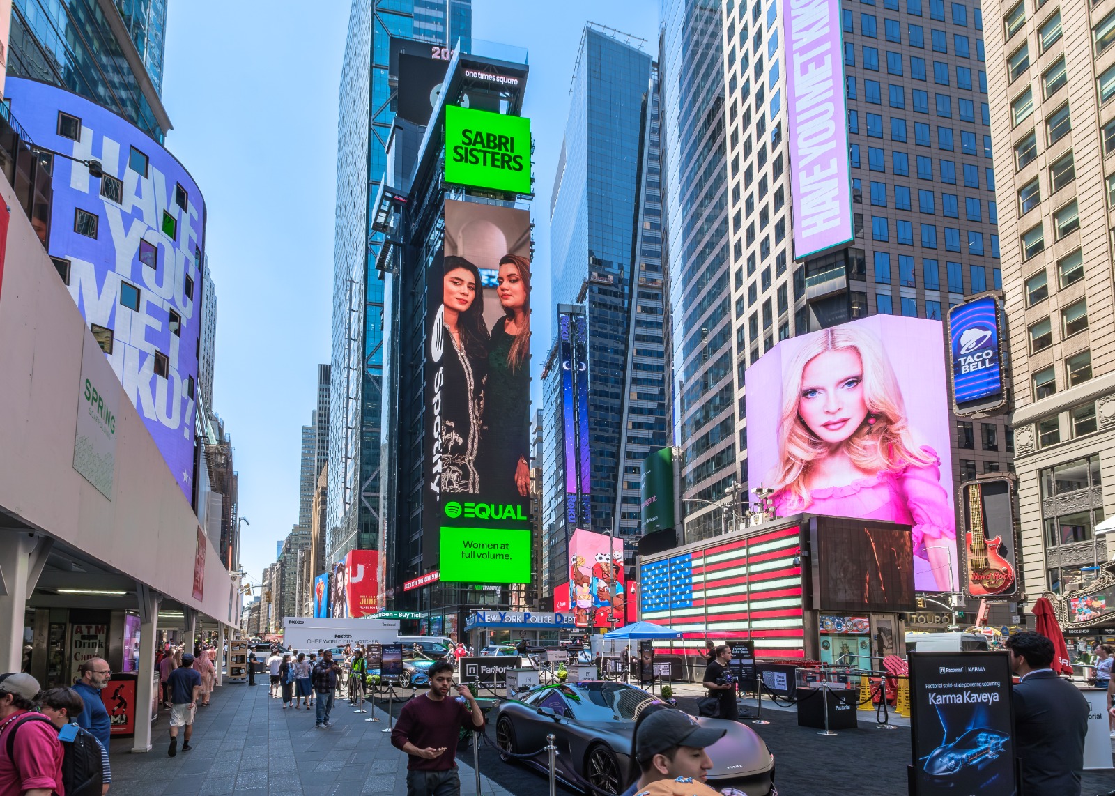 Sabri Sisters featured on Times Square billboard after being named Spotify EQUAL Pakistan ambassadors