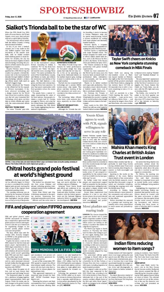 sports/showbiz 12-06-2026