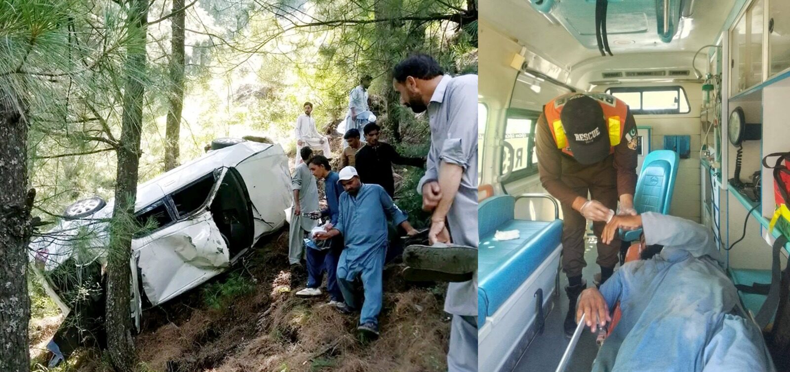 Three injured after car plunges into ravine on Shangla-Alpurai Road