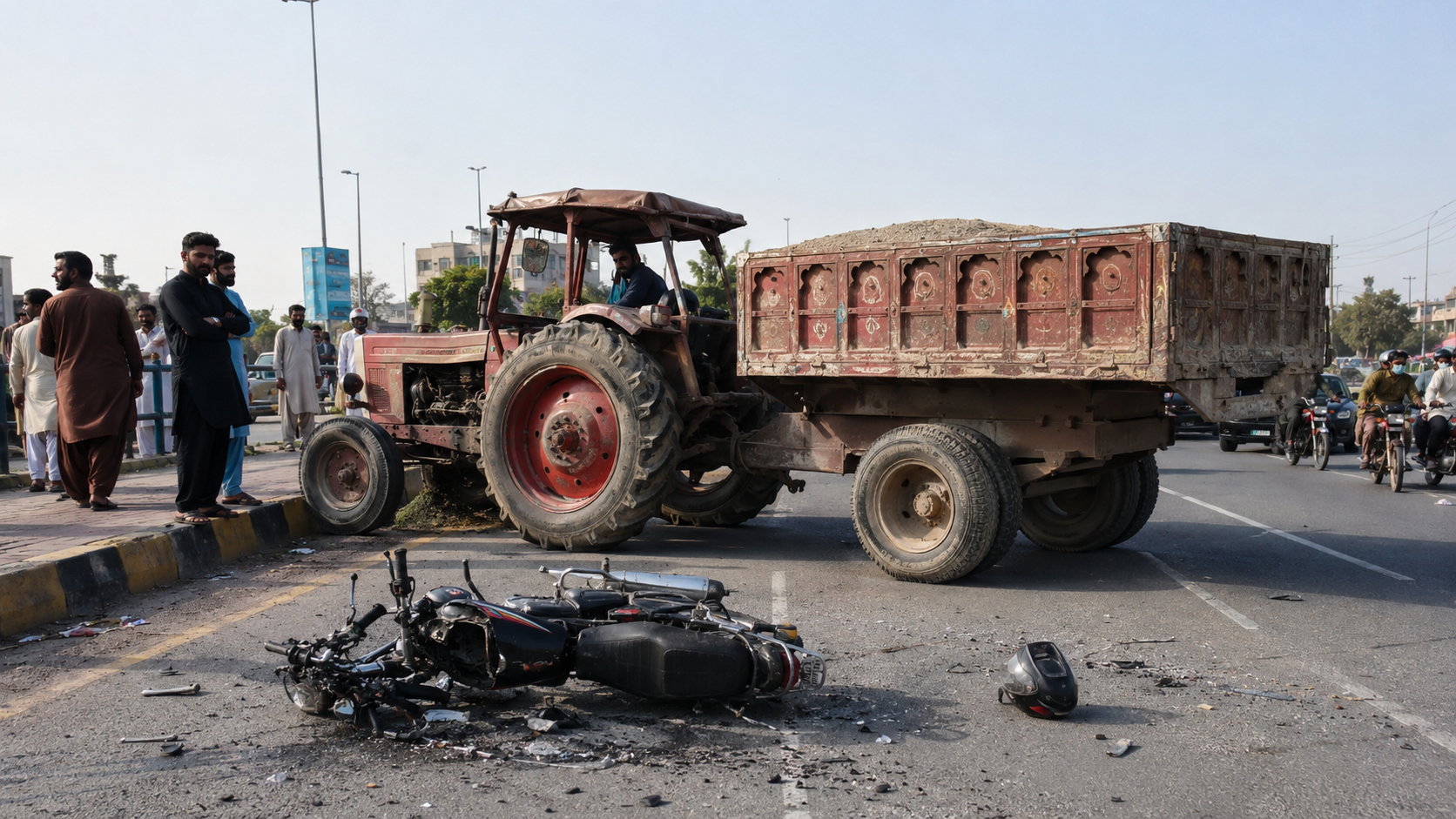 Lahore: Reckless U-turn leads to fatal accident, motorcyclist killed