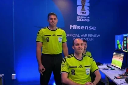 FIFA clears VAR official Shaun Evans after a controversial hand gesture appeared during World Cup broadcast footage.