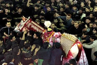 Karachi’s historic Muharram processions preserve old Zuljanah, alam and azadari traditions in the Bara Imam area.