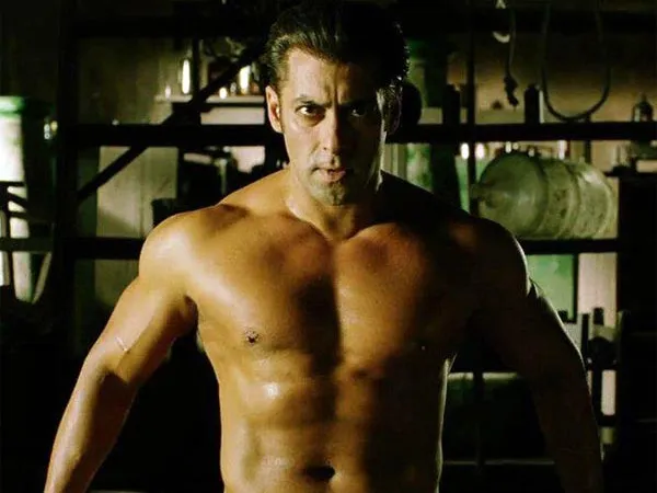 Salman Khan showing muscular gym body and fitness transformation during workout session