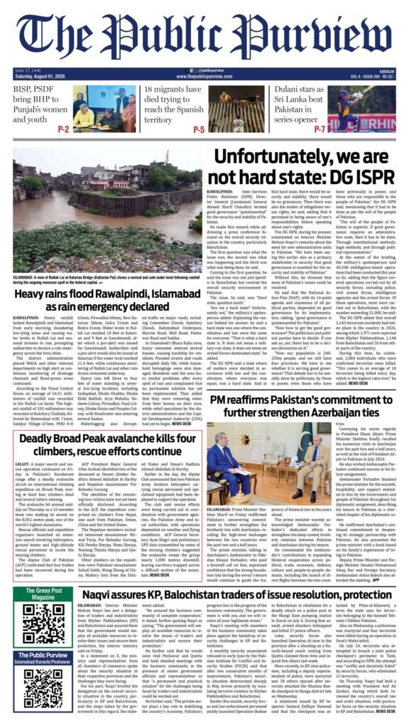 Front 01-08-2026 Karachi