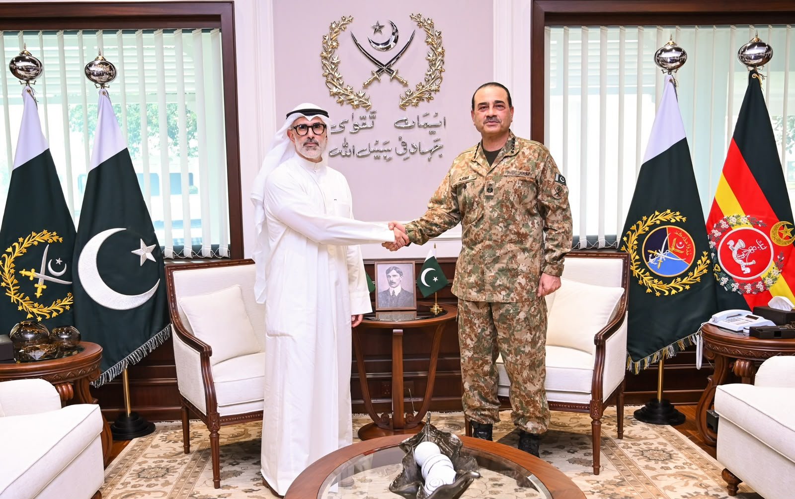 Field Marshal Asim Munir, Kuwait Foreign Minister Discuss Regional Security, Bilateral Cooperation