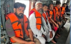 Pakistan Navy rescues 20 crew members from sinking cargo dhow near Ormara during maritime emergency operation