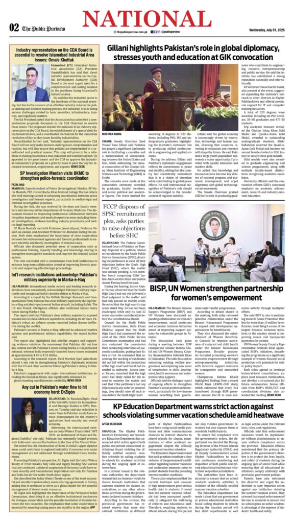 01-07-2026 Islamabad