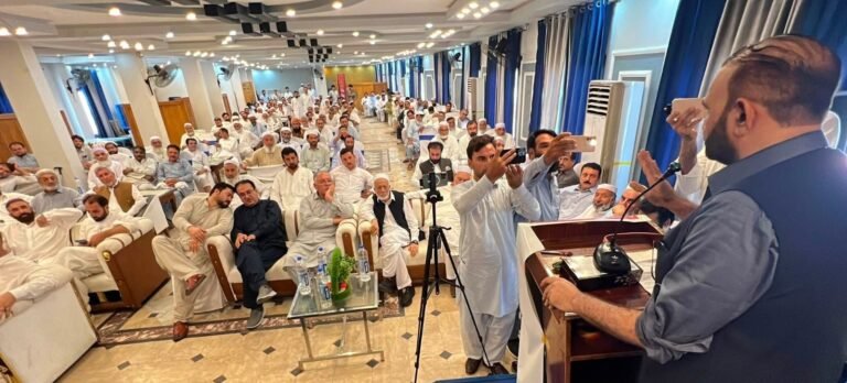 Political leaders and traders in Lower Dir announce protest against proposed taxes in Malakand Division during joint APC and jirga meeting.