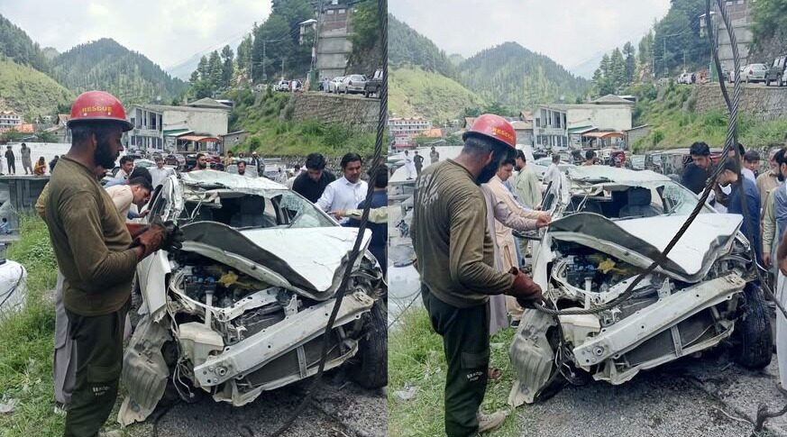 Two Injured After Car Plunges 400 Feet Into Ravine on Shangla’s Alpurai–Lilownai Road