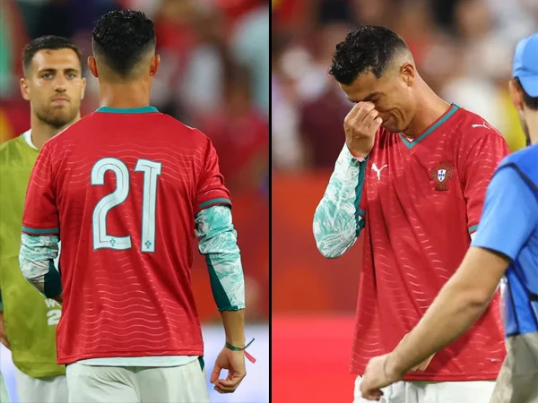 Cristiano Ronaldo  breaks down in tears after emotional tribute to late teammate Diogo Jota following dramatic victory