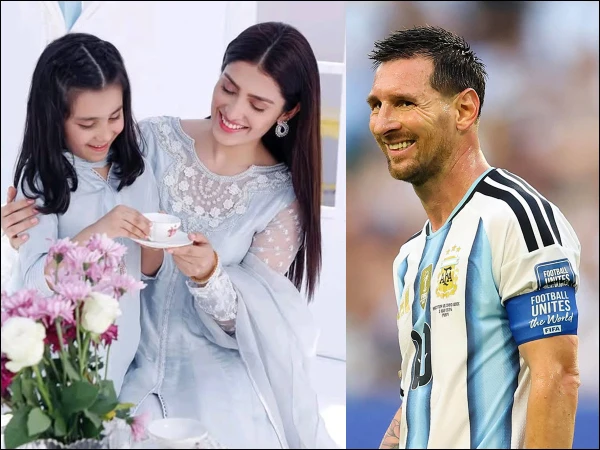 Ayeza Khan’s Daughter Wins Hearts With Emotional Message for Lionel Messi