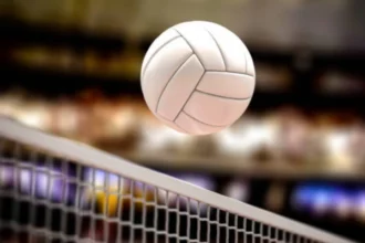 Pakistan's volleyball team celebrates after defeating Bangladesh to win the 2026 CAVA Central Asian Volleyball Championship in Islamabad.